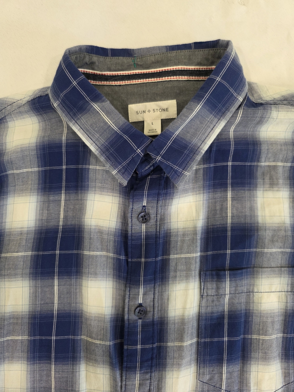 Sun+Stone Designed Cotton Collection Exclusive Shirt Men Size L